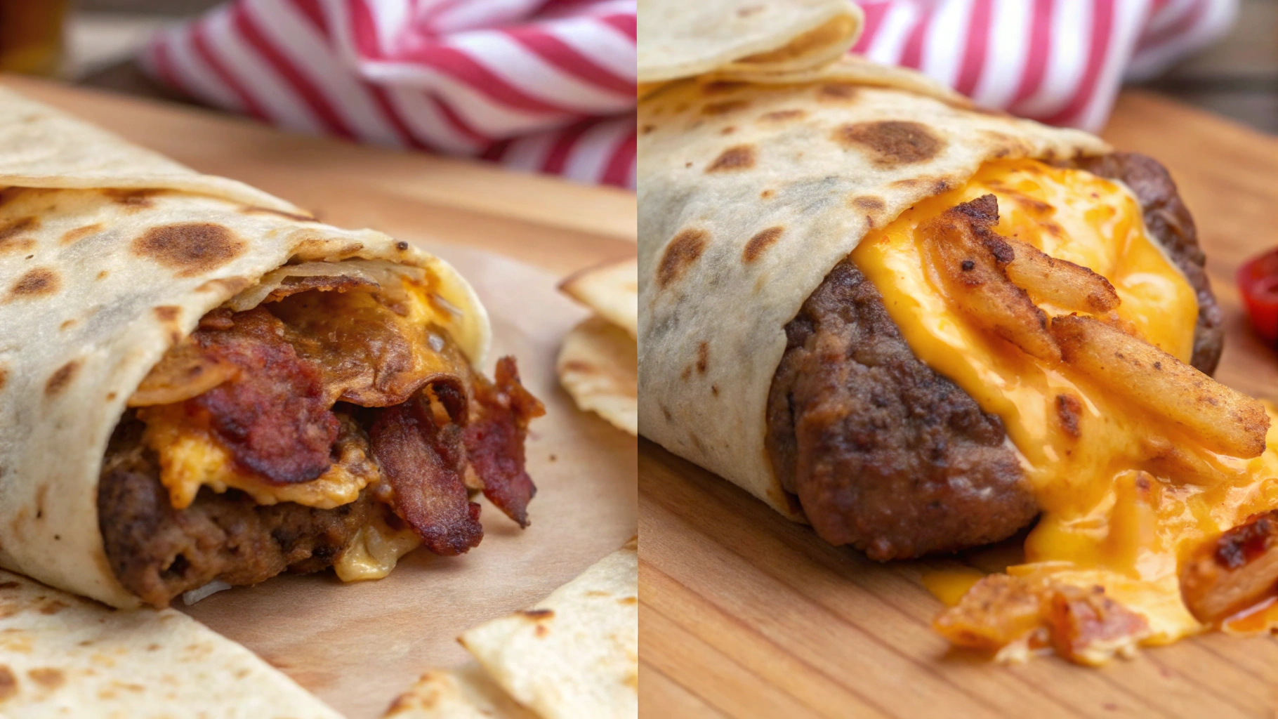 Bacon Cheeseburger Burrito