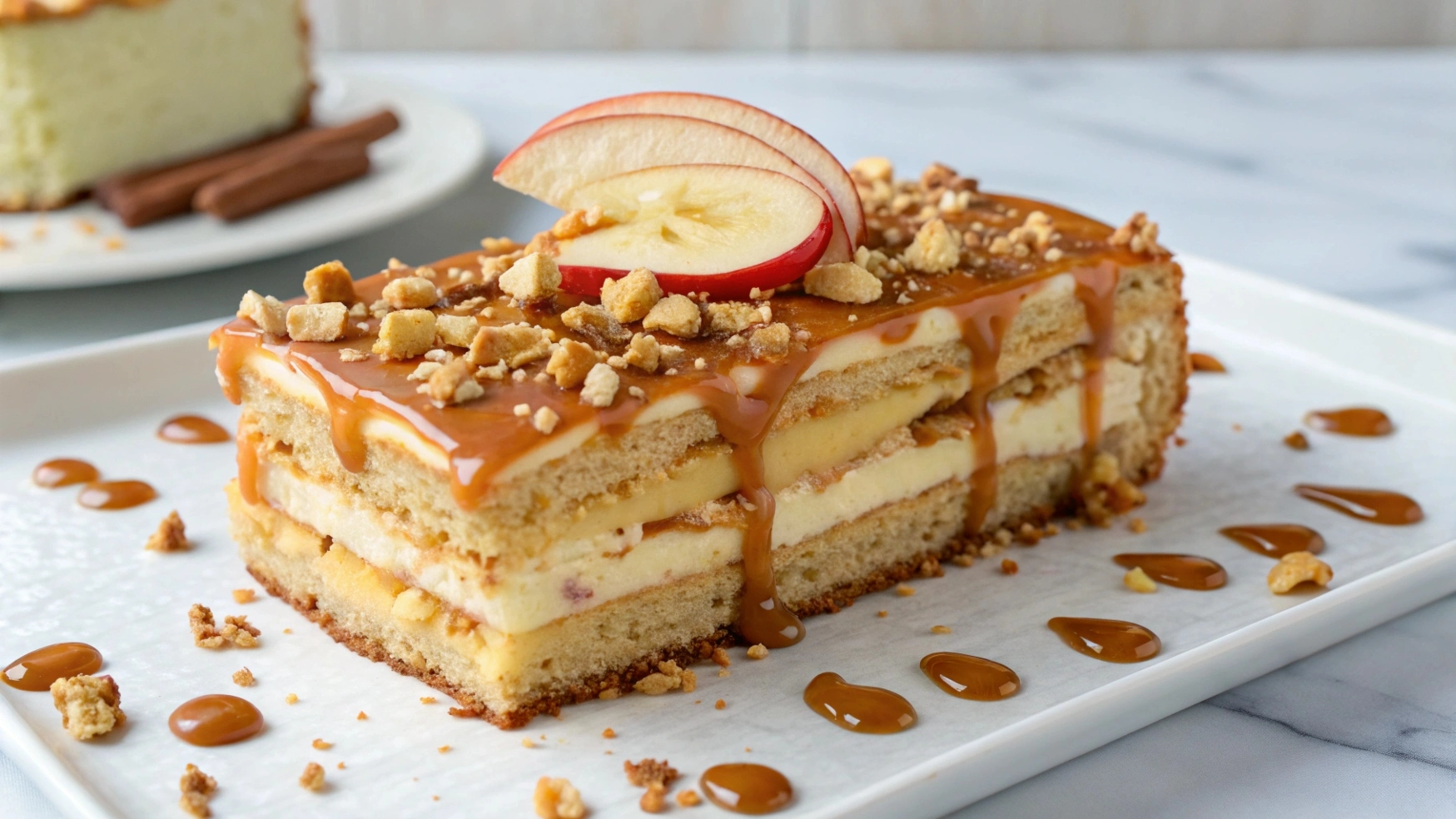 Caramel Apple Éclair Cake